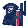 Paris Saint-Germain Nuno Mendes #25 Heimtrikot 2024-25 Kurzarm (+ kurze hosen)